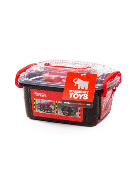 ROB-57143,Set masinute si cuburi constructii - Mammoet, 28.5x19.5x15.5 cm, Polesie