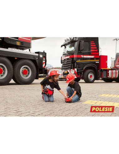 ROB-57143,Set masinute si cuburi constructii - Mammoet, 28.5x19.5x15.5 cm, Polesie