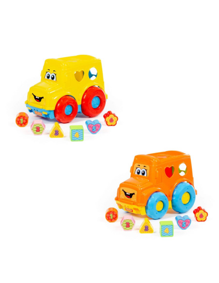ROB-87980,Autobuz + cuburi educative, 23.5x15.2x17 cm, Polesie