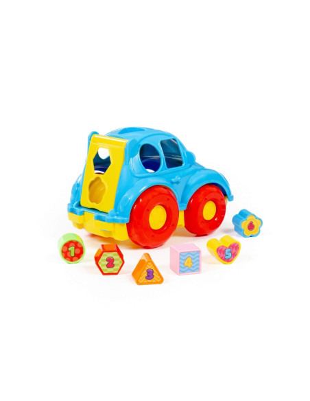 ROB-88000,Masinuta + cuburi educative, 23.5x15.2x15.8 cm, Polesie