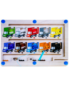 ROB-41158,Joc magnetic din lemn, Masinute 2