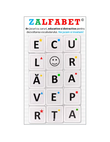 ROB-41555,Joc educativ cu zaruri, Zalfabet