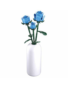 ROB-M38-B1101-11,Set de Constructie Flowers, 238 piese, Trandafir Albastru - Sluban 2