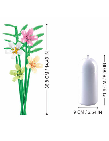 ROB-M38-B1101-13,Set de Constructie Flowers, 241 piese, Frezie - Sluban