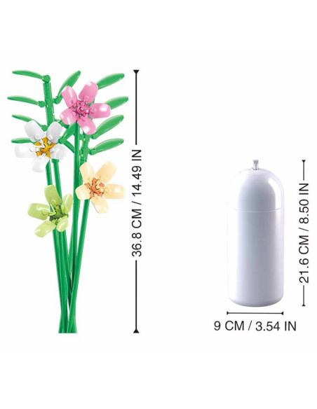 ROB-M38-B1101-13,Set de Constructie Flowers, 241 piese, Frezie - Sluban