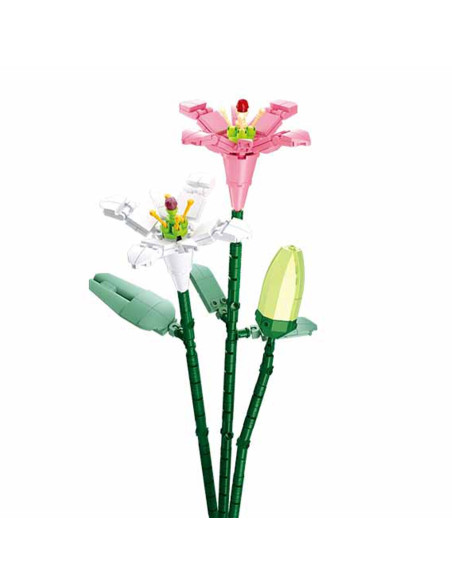 ROB-M38-B1101-07,Set de Constructie Flowers, 247 piese, Crin - Sluban