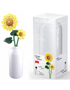ROB-M38-B1101-10,Set de Constructie Flowers, 251 piese, Floarea Soarelui - Sluban
