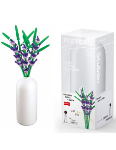 ROB-M38-B1101-14,Set de Constructie Flowers, 258 piese, Lavanda - Sluban
