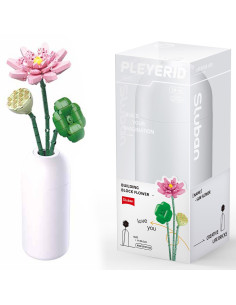 ROB-M38-B1101-06,Set de Constructie Flowers, 258 piese, Lotus - Sluban