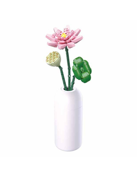 ROB-M38-B1101-06,Set de Constructie Flowers, 258 piese, Lotus - Sluban