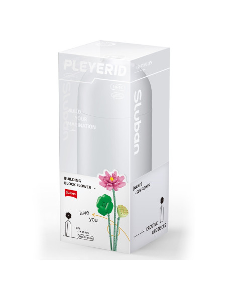 ROB-M38-B1101-06,Set de Constructie Flowers, 258 piese, Lotus - Sluban