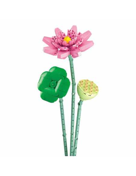 ROB-M38-B1101-06,Set de Constructie Flowers, 258 piese, Lotus - Sluban