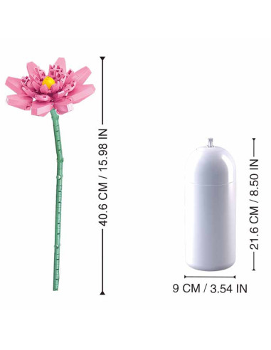 ROB-M38-B1101-06,Set de Constructie Flowers, 258 piese, Lotus - Sluban