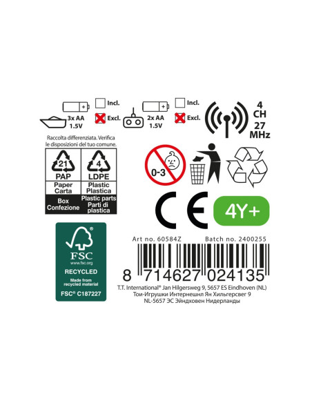 ROB-60584Z,Barca cu RC, 24 cm - Toi-Toys