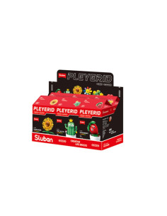 ROB-M38-B1073,Set de constructie Flowers, 6 modele/display, Plante in ghiveci - Sluban