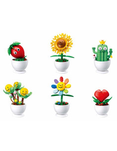 ROB-M38-B1073,Set de constructie Flowers, 6 modele/display, Plante in ghiveci - Sluban 2