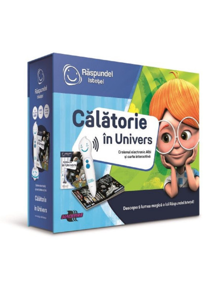 ROB-86331,Pachet Raspundel Istetel, Creion si carte - Calatorie in univers, ALBI - BLACKFIRE