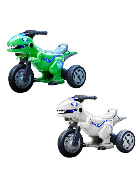 ROB-M-SZ0699,Motocicleta dinozaur cu acumulator, 2 motoare, 12V, 5A, Diverse culori