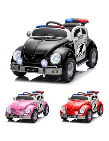 ROB-801P,Masina politie cu acumulator, 2 motoare, 12V, Diverse culori