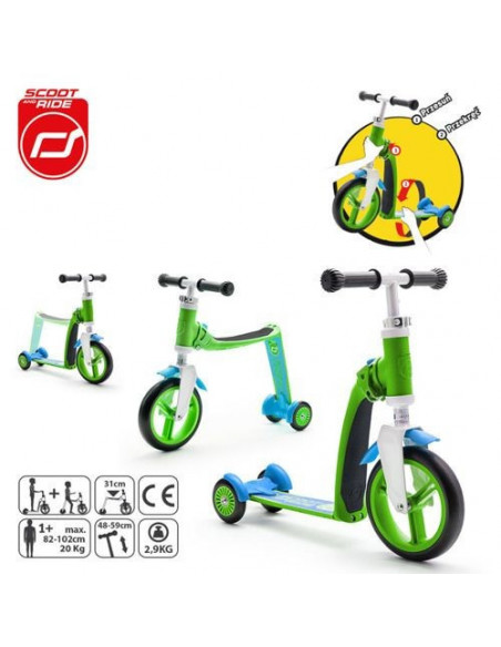 TROTINETA COPII TRANSFORMABILA 2IN1 Scoot & Ride HighwayBaby+