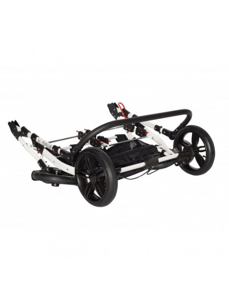 Carucior copii gemeni side by side 3 in 1, PJ STROLLER, Lovely