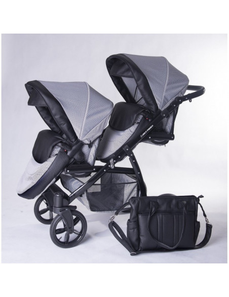 CARUCIOR COPII GEMENI TANDEM 3 IN 1, PJ STROLLER LUX