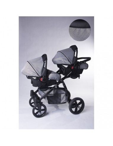 CARUCIOR COPII GEMENI TANDEM 3 IN 1, PJ STROLLER LUX