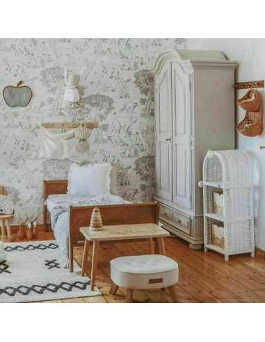 Patut din lemn masiv, transformabil pentru bebe si junior