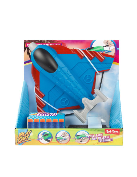 ROB-68945Z,Avion lansator + 16 gloante burete - Toi-Toys