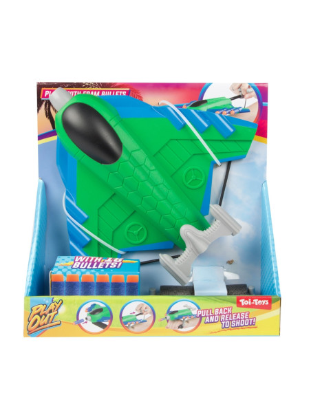 ROB-68945Z,Avion lansator + 16 gloante burete - Toi-Toys