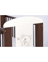 PATUT PENTRU BEBE, BEAR & BUTTERFLY, Wenge + SALTEA COCOS SPUMA