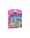 PM70972,PLAYMOBIL - FIGURINA FEMEIE CU ZIAR SI CAFEA