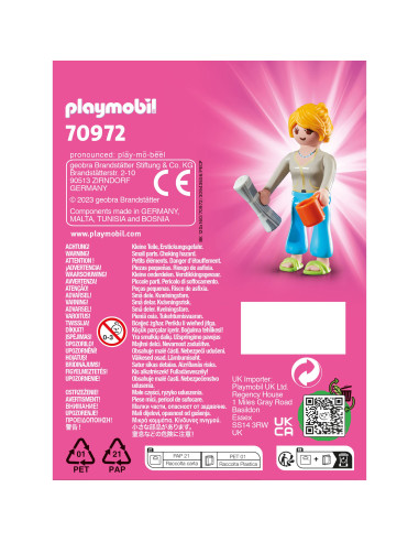 PM70972,PLAYMOBIL - FIGURINA FEMEIE CU ZIAR SI CAFEA