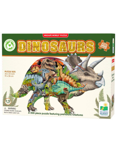 TLJ223413,THE LEARNING JOURNEY - PUZZLE DINOZAURI 200 PIESE