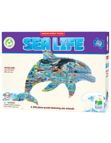 TLJ221587,THE LEARNING JOURNEY - PUZZLE ANIMALE MARINE 200 PIESE