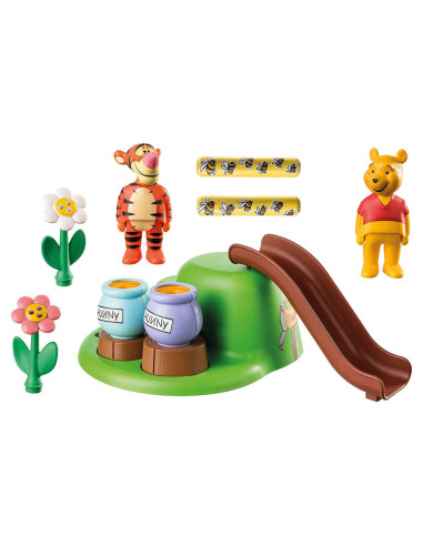 PM71317,PLAYMOBIL - 1.2.3 & DISNEY: GRADINA CU ALBINE A LUI WINNIE SI TIGGER