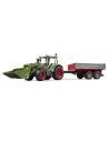 BR02182,Bruder tractor Fendt Vario 211 cu incarcator frontal si remorca