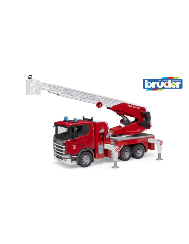 BR03591,Bruder camion de pompieri Scania Super 560R cu scara pompa de apa si sirena