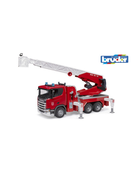 BR03591,Bruder camion de pompieri Scania Super 560R cu scara pompa de apa si sirena