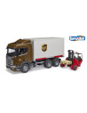 BR03582,Bruder camion UPS Scania Super 560R si stivuitor