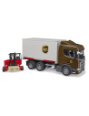 BR03582,Bruder camion UPS Scania Super 560R si stivuitor
