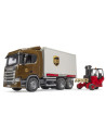 BR03582,Bruder camion UPS Scania Super 560R si stivuitor
