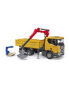 BR03551,Bruder camion de constructii Scania Super 560R cu macara si 2 paleti