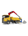BR03551,Bruder camion de constructii Scania Super 560R cu macara si 2 paleti