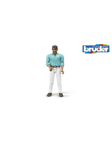 BR60003,Bruder figurina barbat cu pantaloni albi