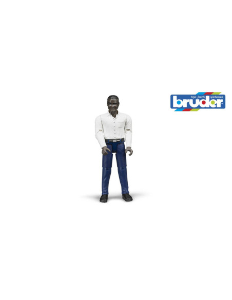 BR60004,Bruder figurina barbat cu pantaloni albastru inchis