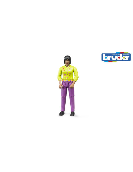 BR60403,Bruder figurina femeie cu pantaloni violet