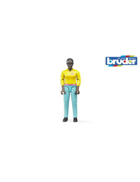 BR60404,Bruder figurina femeie cu pantaloni turcoaz
