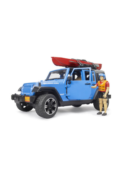 BR02529,Bruder Jeep Wrangler Rubicon Unlimited cu caiac si figurina