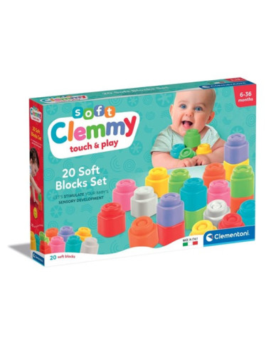 CL17989,Clementoni - Soft Clemmy set 20 cuburi